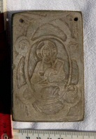 Plaque with image of Christ and the symbols of the four apostles from church SR 022.A
