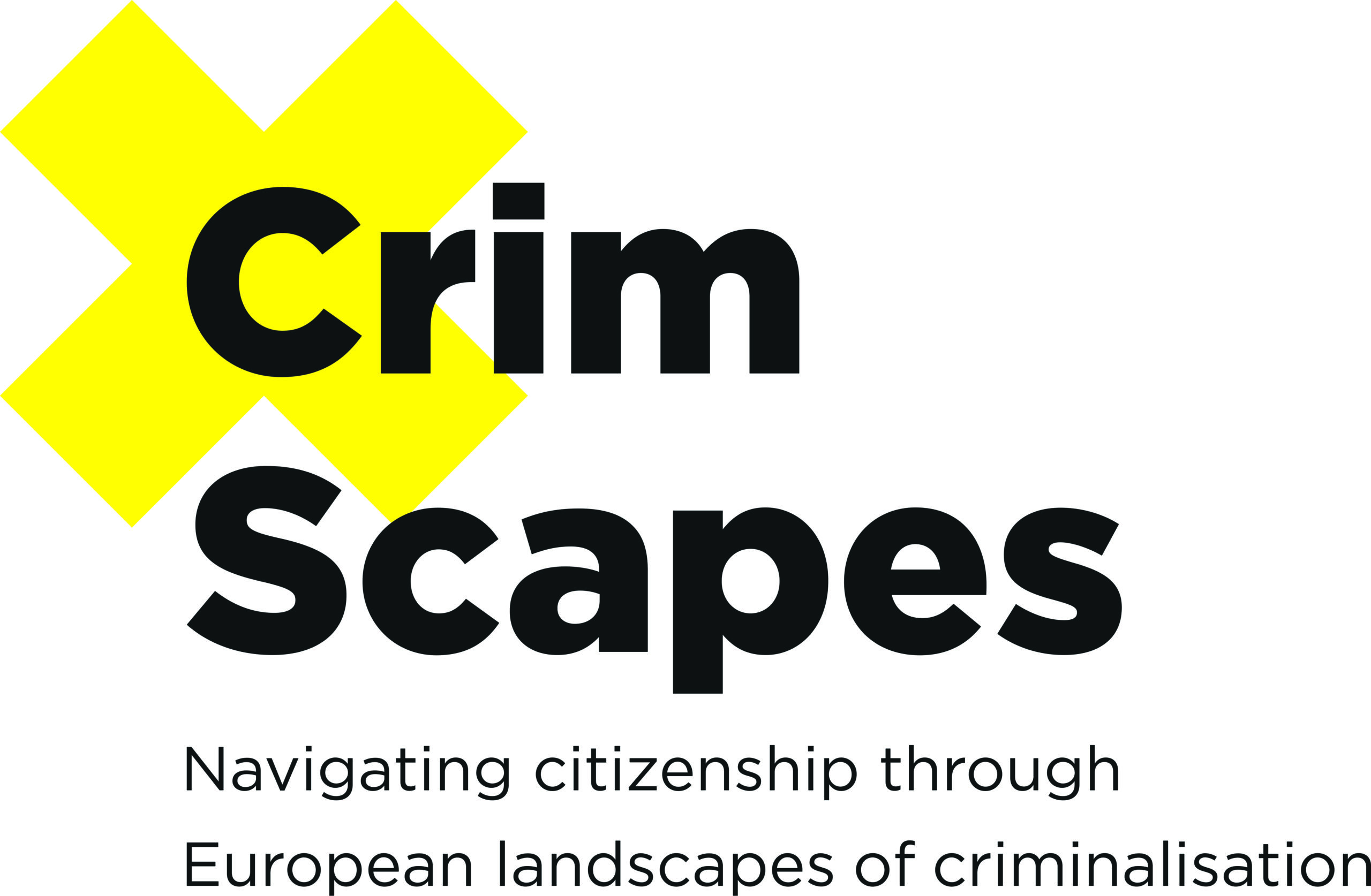 CrimScapes Logo which is a yellow cross and CrimScapes title