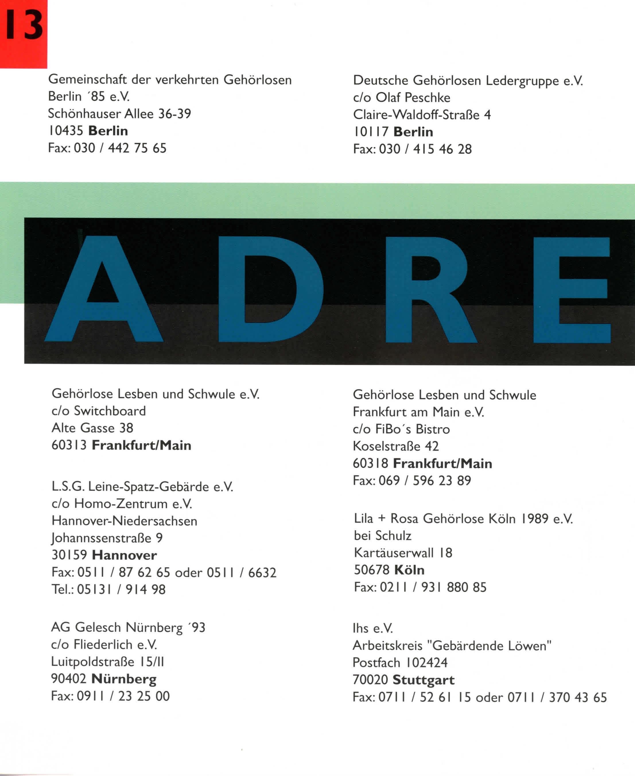 Impressum Seite eins.