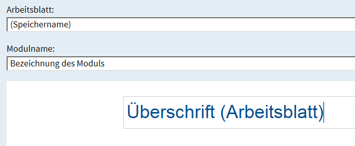 Beispiel Konzeption im Tool