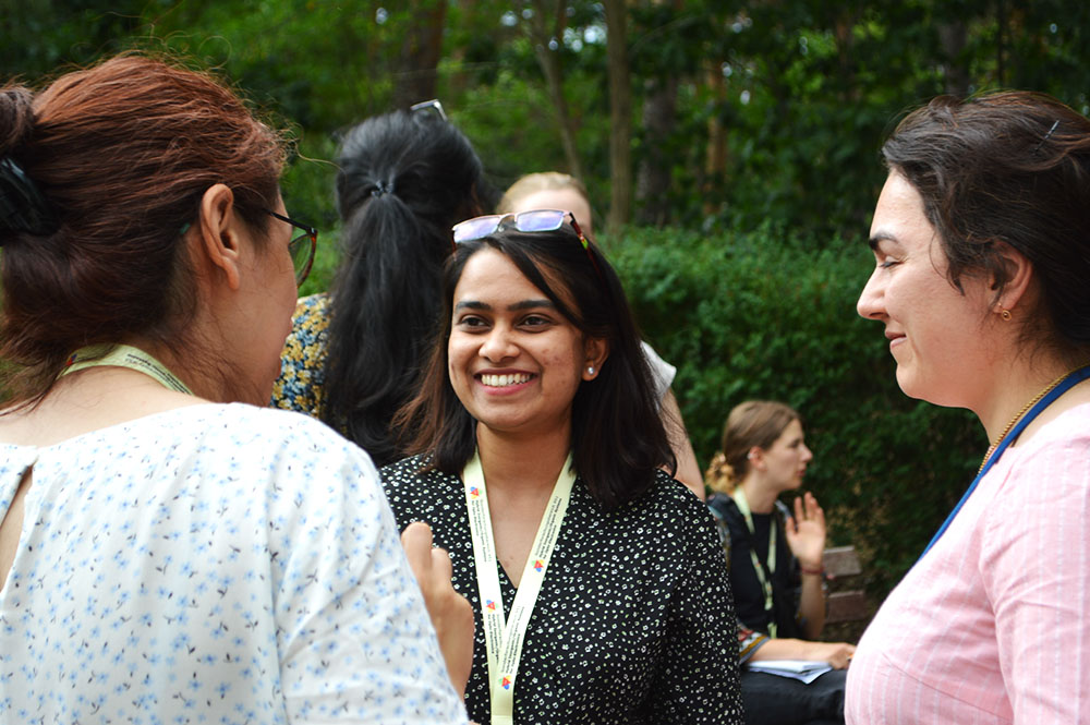 Participants’ discussion at the educational resort in Blossin